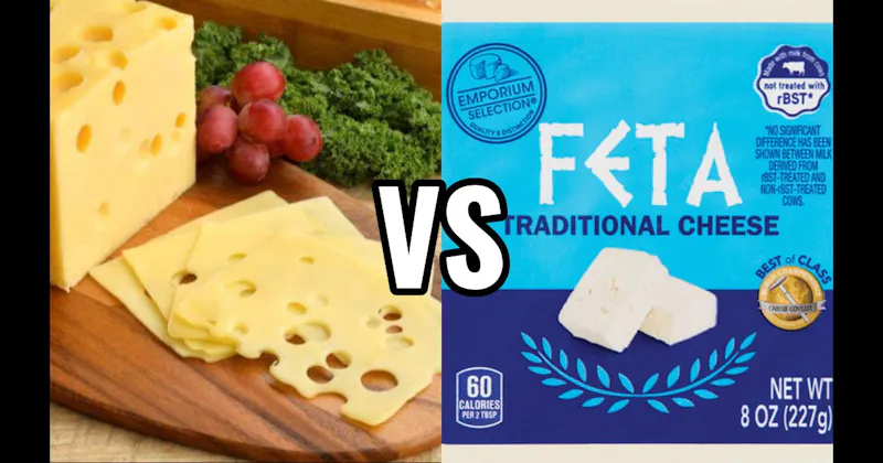 Feta Cheese vs. Swiss Cheese
