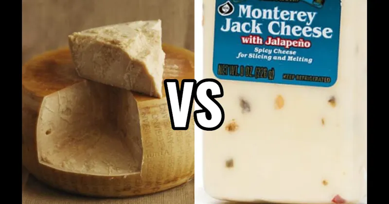Monterey Jack Cheese vs. Parmigiano Reggiano Cheese
