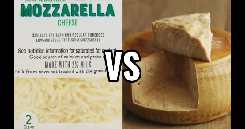Mozzarella Cheese vs. Parmigiano Reggiano Cheese