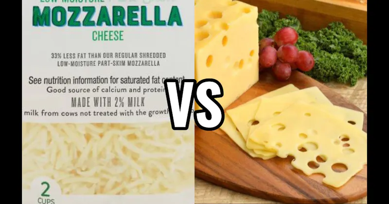 Mozzarella Cheese vs. Swiss Cheese