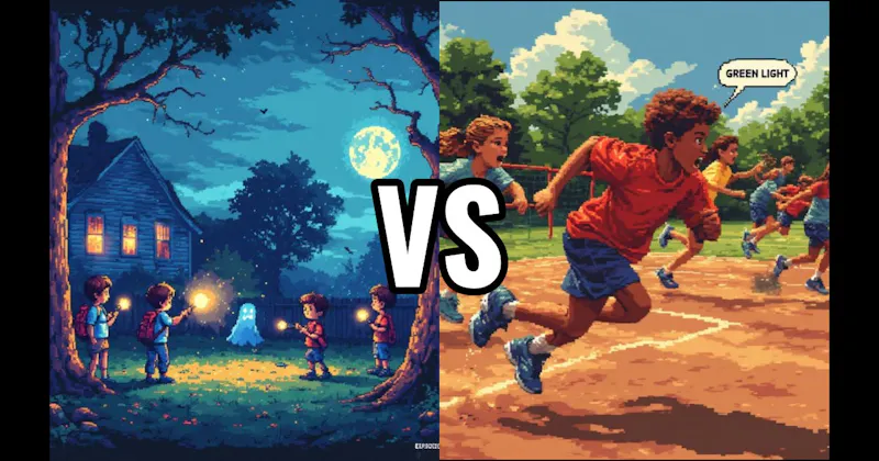 Ghost in the Graveyard vs. Red Light, Green Light