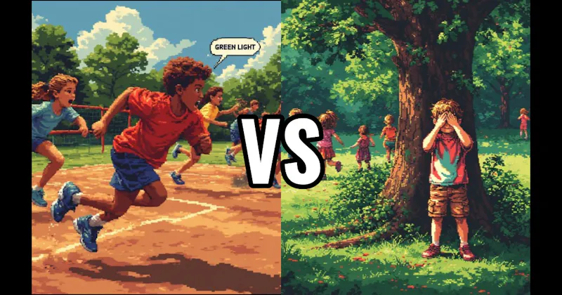 Hide and Seek vs. Red Light, Green Light