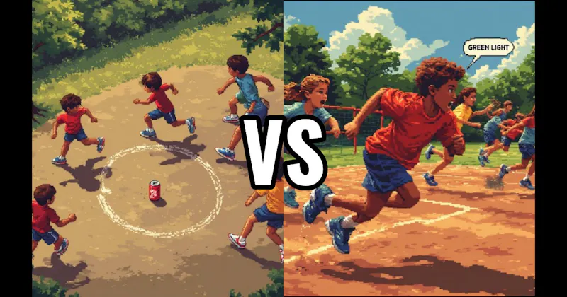 Kick thte Can vs. Red Light, Green Light