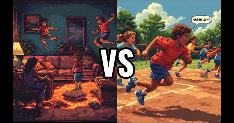 Red Light, Green Light vs. The Floor is Lava