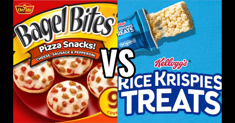 Bagel Bites vs. Rice Krispies Treats