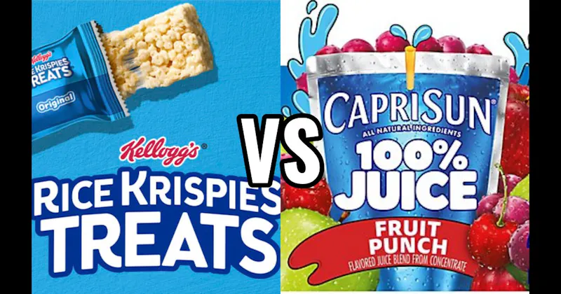 Capri Sun vs. Rice Krispies Treats