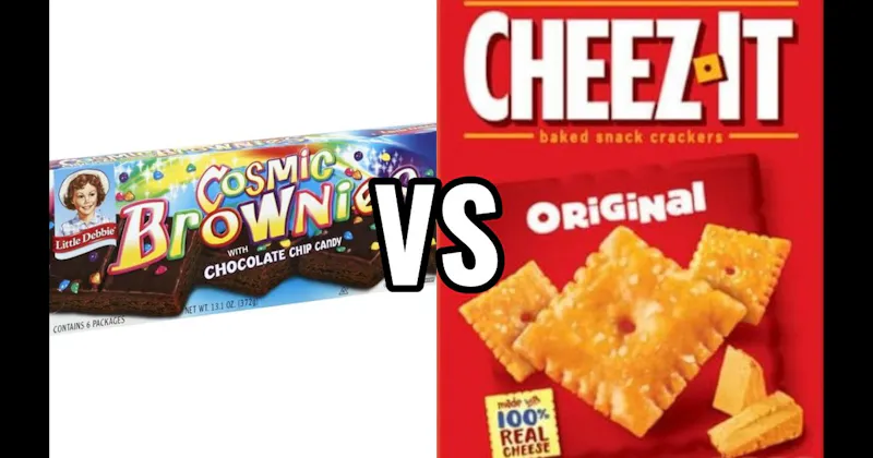 Cheez-Its vs. Cosmic Brownies (Little Debbie)