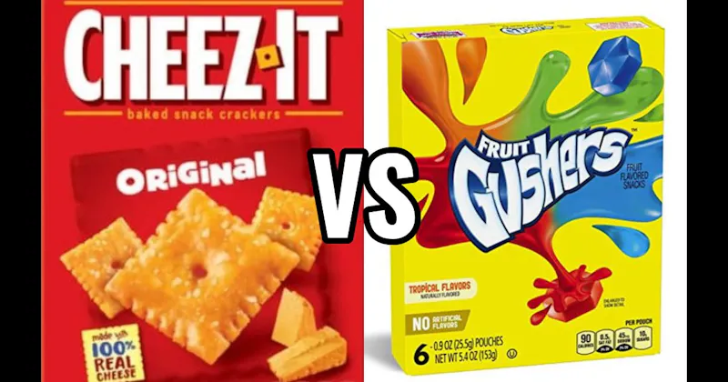 Cheez-Its vs. Fruit Gushers