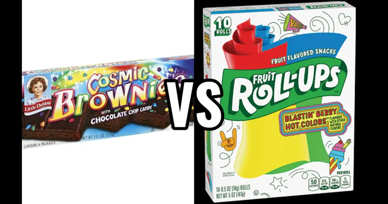 Cosmic Brownies (Little Debbie) vs. Fruit Roll-Ups