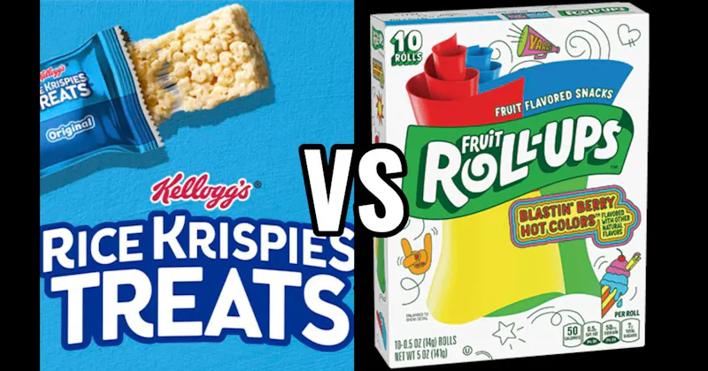 Fruit Roll-Ups vs. Rice Krispies Treats