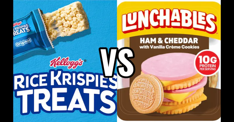 Lunchables vs. Rice Krispies Treats