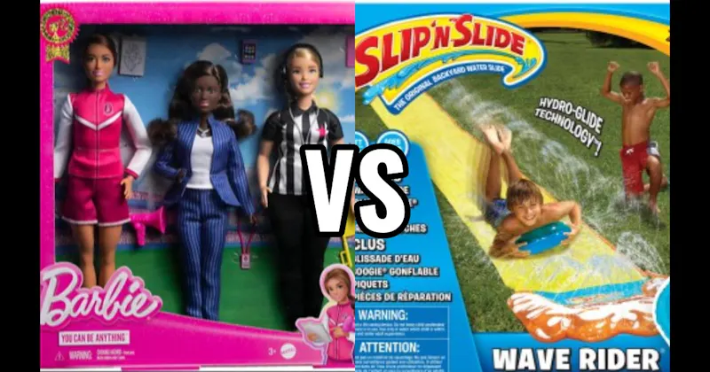Barbie Dolls vs. Slip ’N Slide