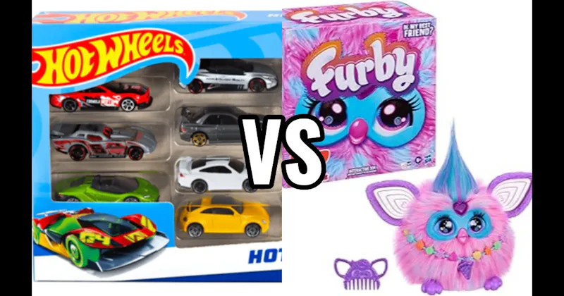 Furby vs. Hot Wheels Cars