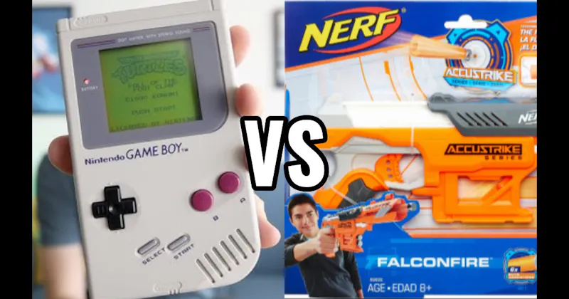 Game Boy vs. Nerf Blasters