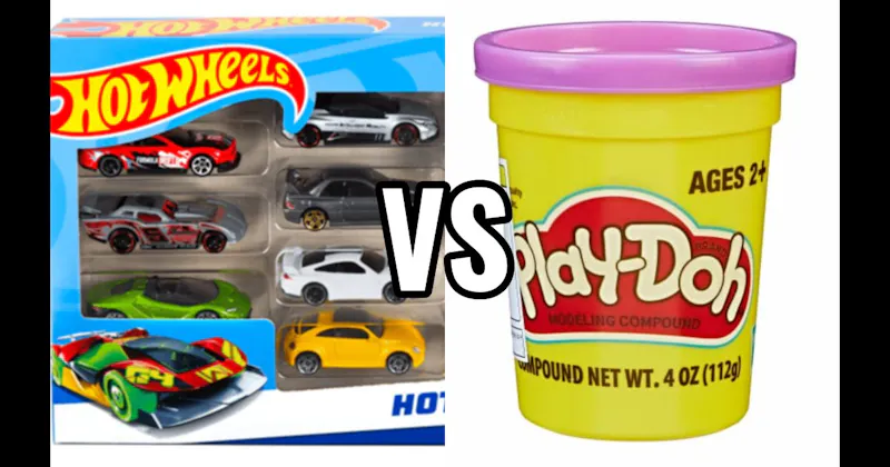 Hot Wheels Cars vs. Play-Doh