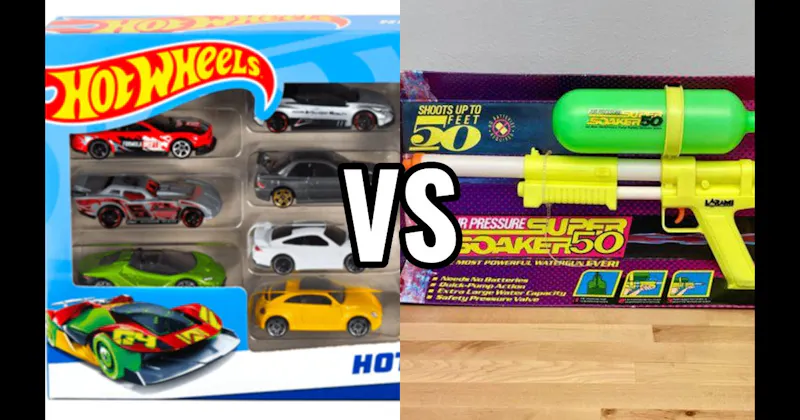 Hot Wheels Cars vs. Super Soakers
