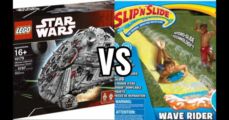 LEGO Sets vs. Slip ’N Slide