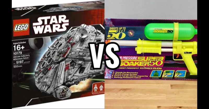 LEGO Sets vs. Super Soakers