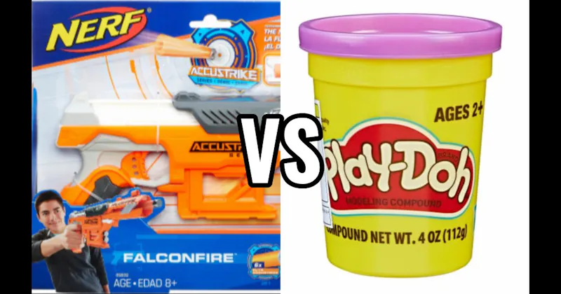 Nerf Blasters vs. Play-Doh