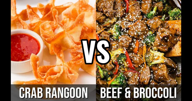 Beef & Broccoli vs. Crab Rangoon