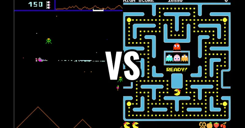 Defender vs. Ms. Pac-Man