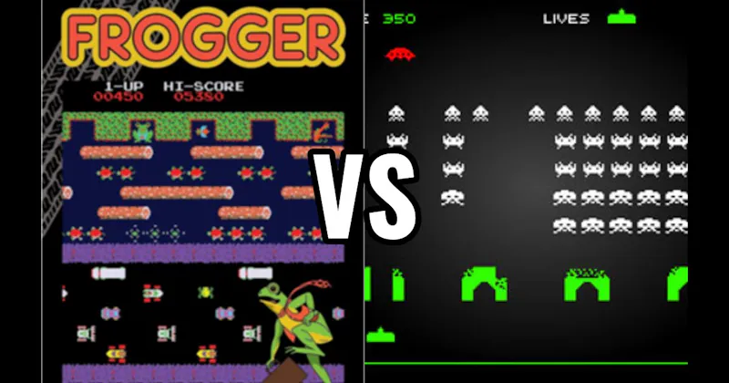 Frogger vs. Space Invaders
