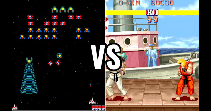 Galaga vs. Street Fighter II
