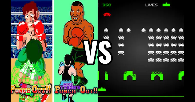 Punch-Out!! vs. Space Invaders