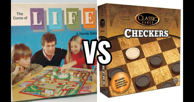 Checkers vs. The Game of Life