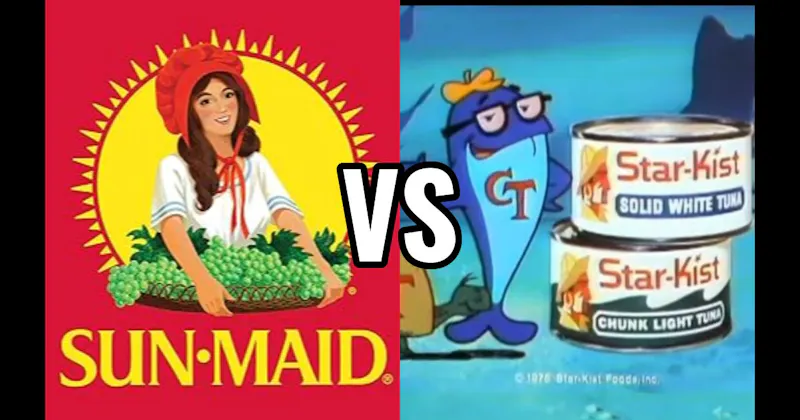 Charlie the Tuna vs. Sun-Maid Raisin Girl