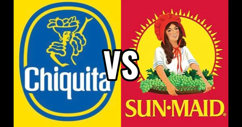 Chiquita Banana Lady vs. Sun-Maid Raisin Girl