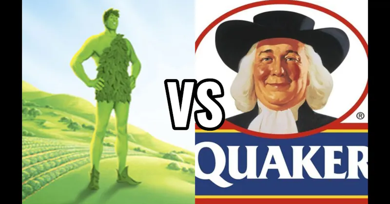 Jolly Green Giant vs. Quaker Man