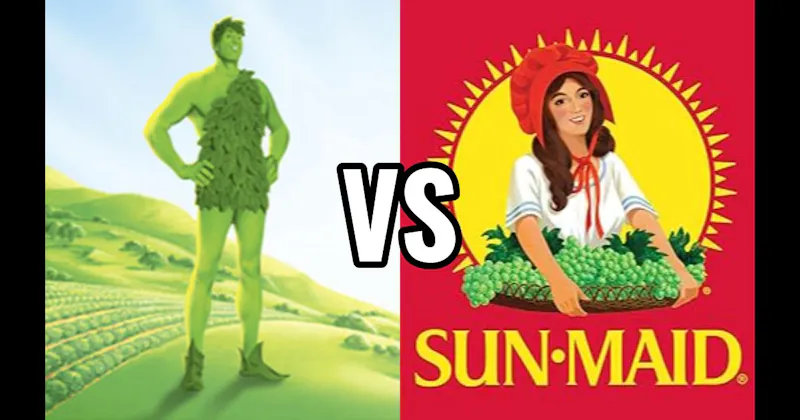 Jolly Green Giant vs. Sun-Maid Raisin Girl