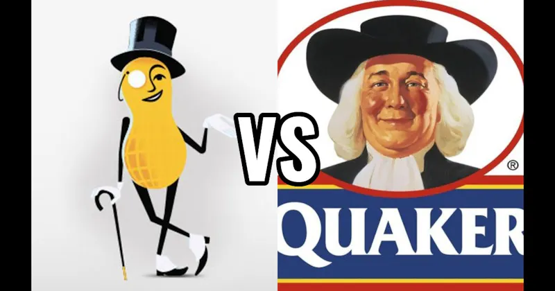 Mr. Peanut vs. Quaker Man