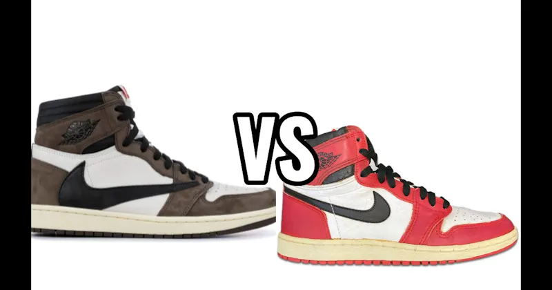 Air Jordan 1 vs. Travis Scott x Air Jordan 1 (Mocha) 