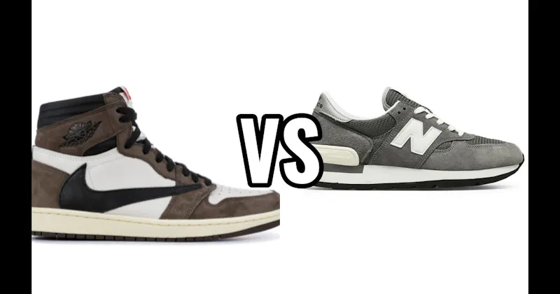 New Balance 990 vs. Travis Scott x Air Jordan 1 (Mocha) 