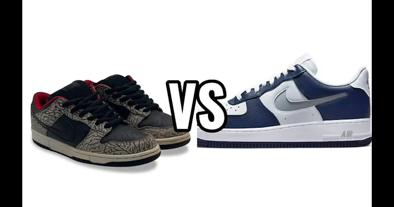 Nike Air Force 1 vs. Nike Dunk SB