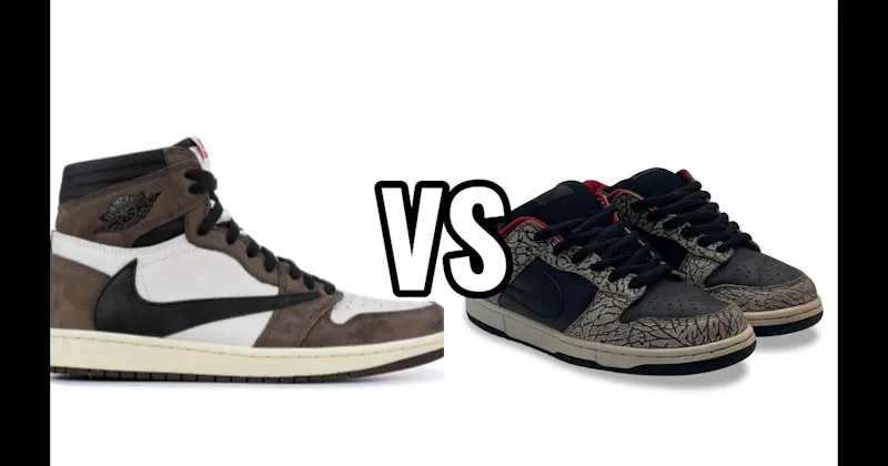 Nike Dunk SB vs. Travis Scott x Air Jordan 1 (Mocha) 