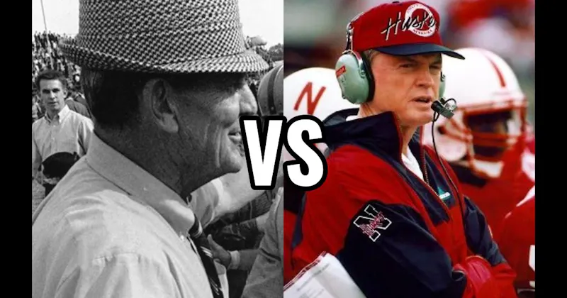Bear Bryant vs. Tom Osborne