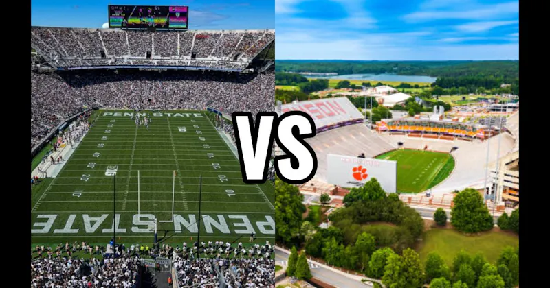 Beaver Stadium (Penn State — White Out) vs. Memorial Stadium (Clemson — “Death Valley”)