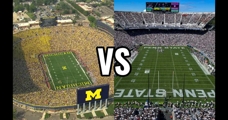 Beaver Stadium (Penn State — White Out) vs. Michigan Stadium (Michigan — “The Big House”)