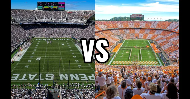 Beaver Stadium (Penn State — White Out) vs. Neyland Stadium (Tennessee)