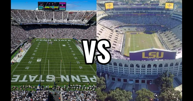 Beaver Stadium (Penn State — White Out) vs. Tiger Stadium (LSU — “Death Valley”)