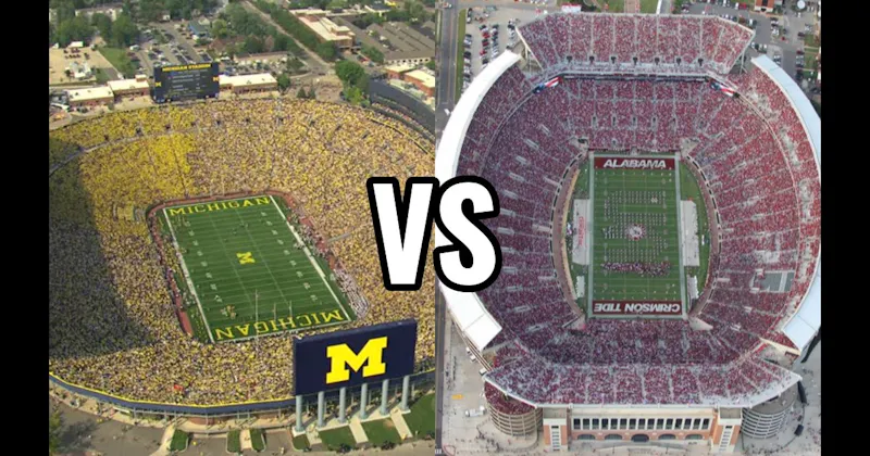 Bryant–Denny Stadium (Alabama) vs. Michigan Stadium (Michigan — “The Big House”)