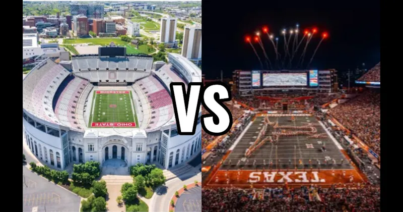 Darrell K Royal–Texas Memorial Stadium (Texas) vs. Ohio Stadium (Ohio State — “The Horseshoe”)