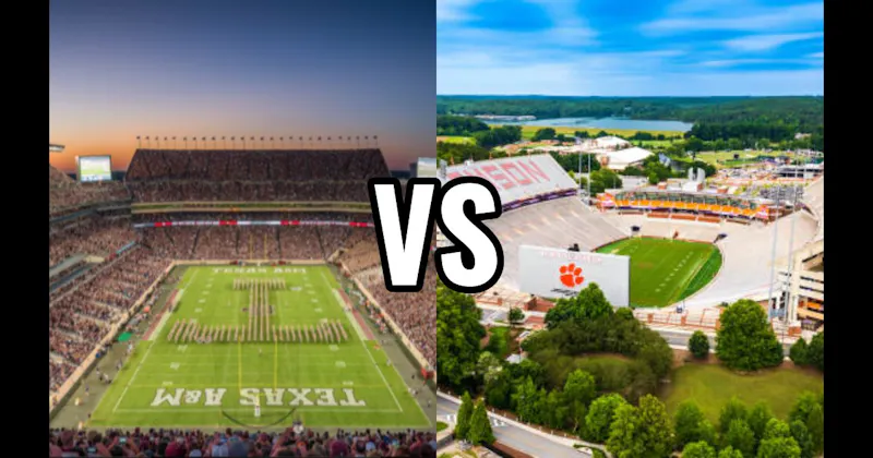 Kyle Field (Texas A&M — 12th Man) vs. Memorial Stadium (Clemson — “Death Valley”)