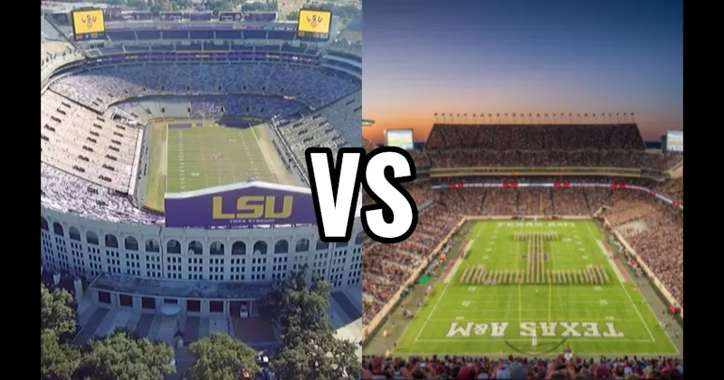 Kyle Field (Texas A&M — 12th Man) vs. Tiger Stadium (LSU — “Death Valley”)