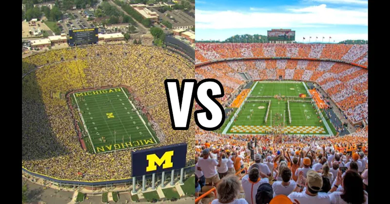 Michigan Stadium (Michigan — “The Big House”) vs. Neyland Stadium (Tennessee)