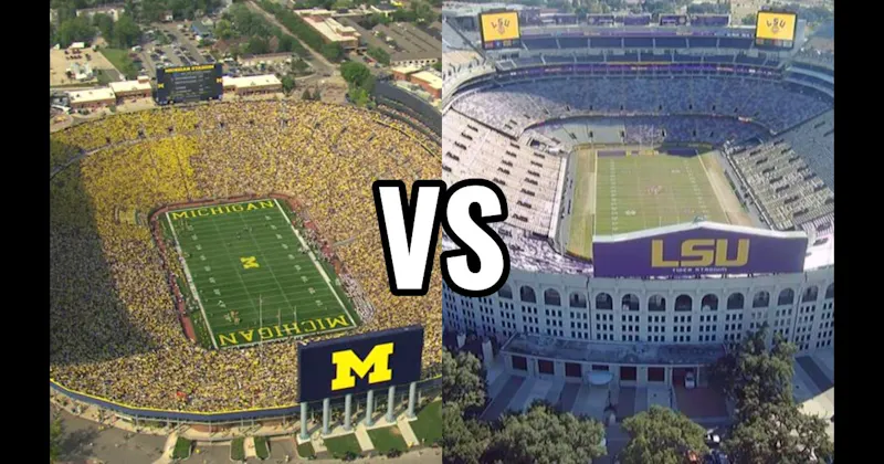 Michigan Stadium (Michigan — “The Big House”) vs. Tiger Stadium (LSU — “Death Valley”)