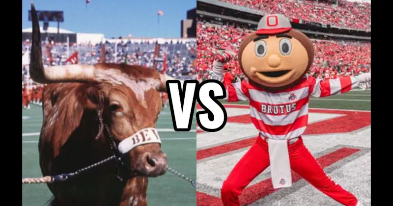 Bevo (Texas Longhorns) vs. Brutus Buckeye (Ohio State Buckeyes)